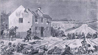 Scene from the Battle of Haelen where the Belgian troops defeated the invaders by Richard Caton Woodville